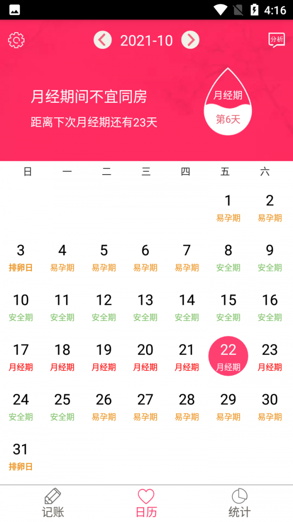 橙子姨媽助手app截圖